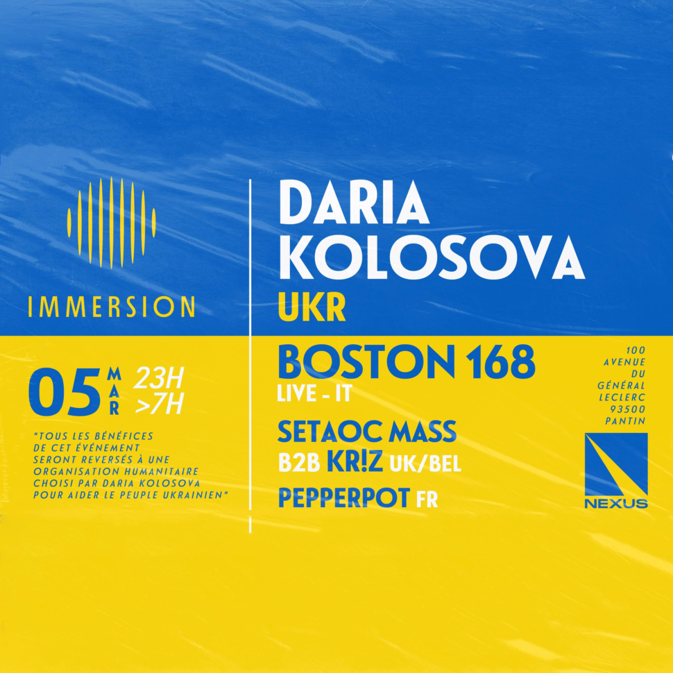 IMMERSION II  : Daria Kolosova, Boston 168, Setaoc Mass B2B Kr1z